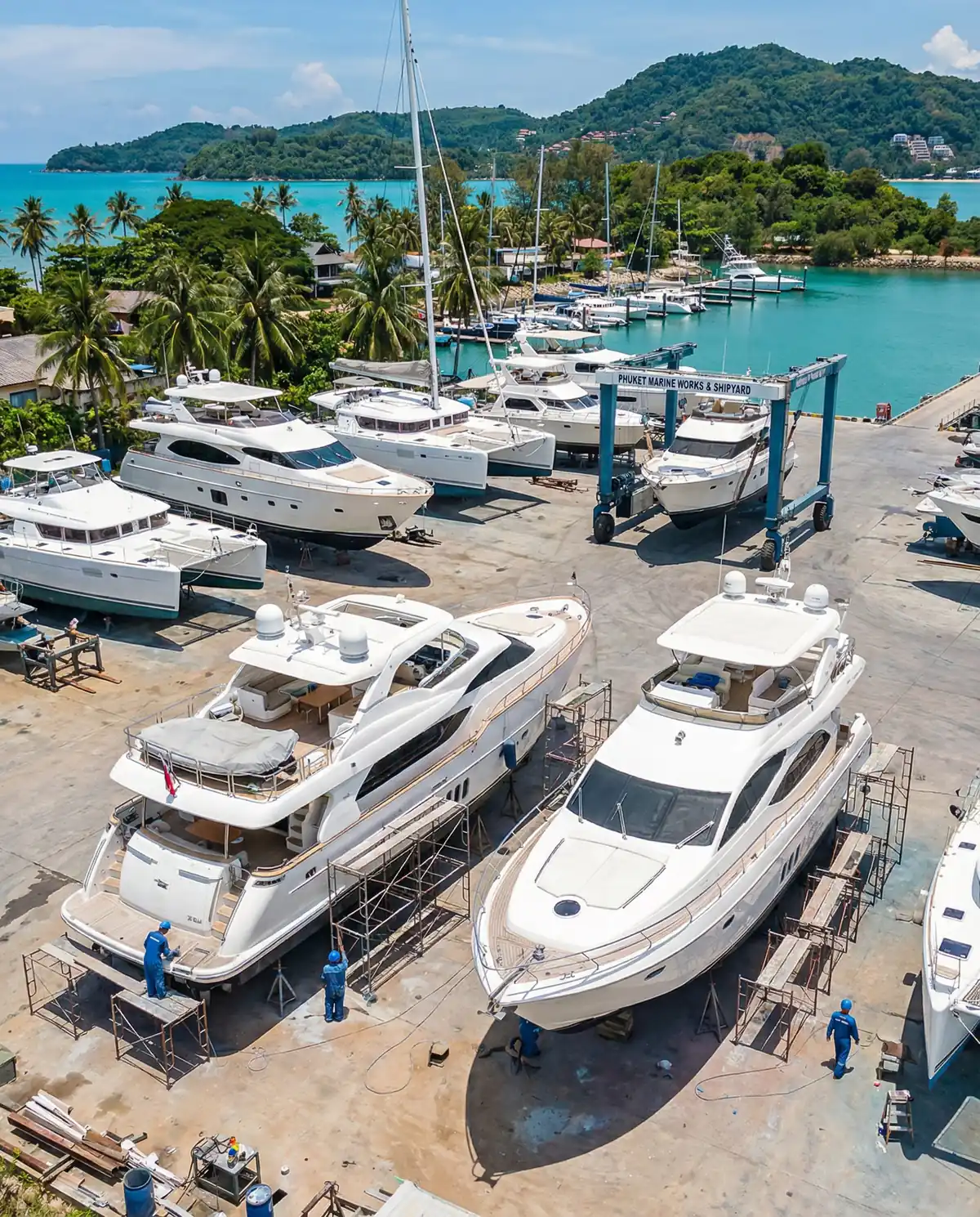 South Sea Marine professional yacht repair facility at Royal Phuket Marina
