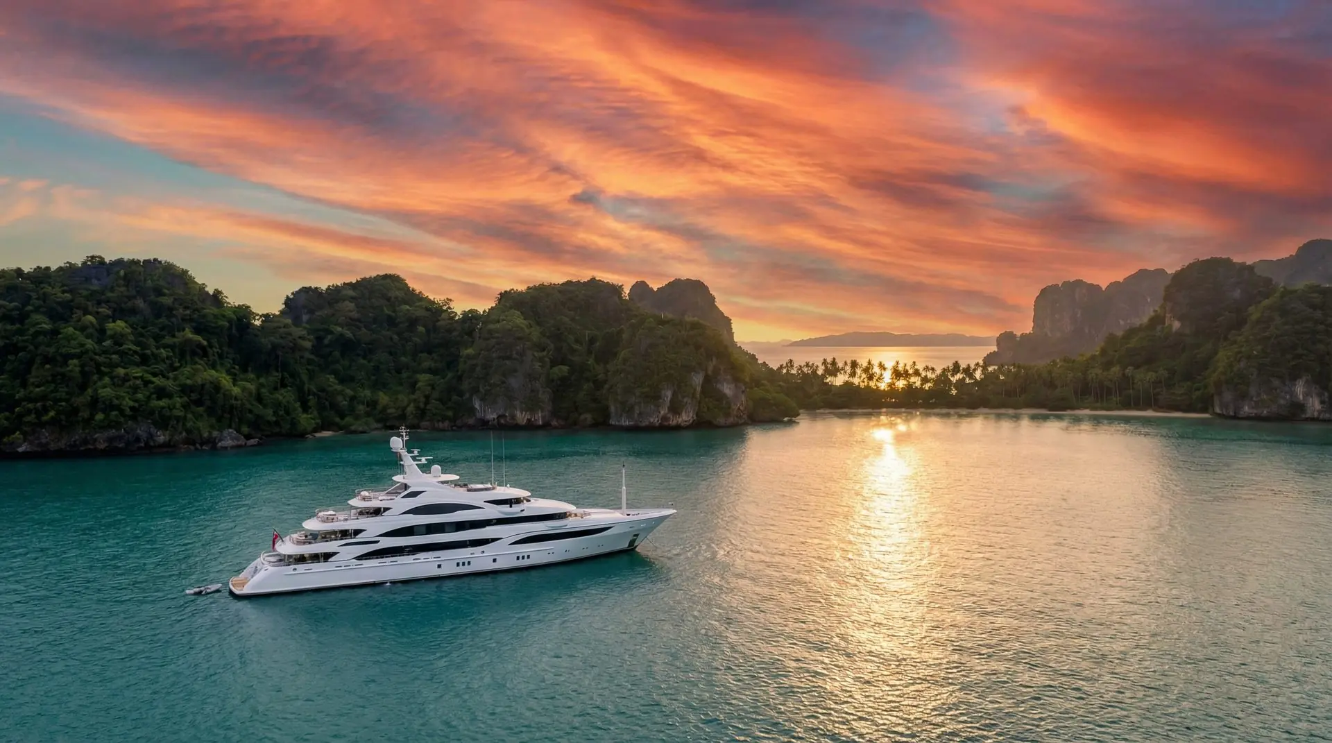 Luxury yacht in turquoise Phuket waters — Yacht Refit Cost Guide 2026